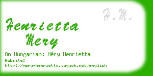 henrietta mery business card